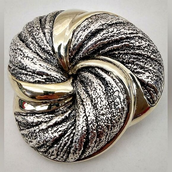 N.S Bar-On Brooch Pendant Gold Tone Silver Vintage Jewelry - Picture 15 of 16